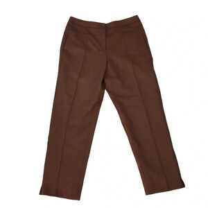 Harve Bernard || Vintage Wool Blend Monochromatic Pintuck Pants Brown Sz 14